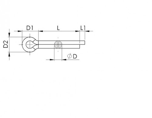 Щифт DIN 94 5 X 56 mm 304 неръждаема стомана