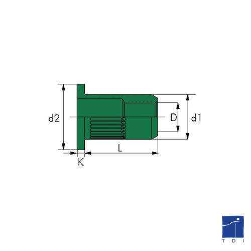 ГАЙКА ЗА ОБТЯГАНЕ M-4 С КАНАЛ T.LARGE ОТ НЕРЪЖДАЕМА СТОМАНА 0,5-2 REF 0373104006