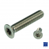 Vis métaux tête fraisée 6 lobes internes ISO 7046 M3 X 0.50 X 16mm Inox A4