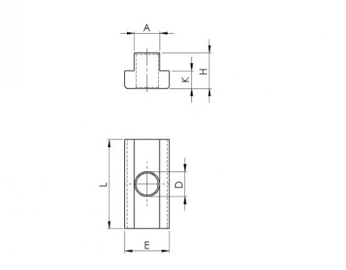 Дълъг сериен клин за Т-образен шлиц N°508L 10mm X 12mm термично обработена стомана Cl.10