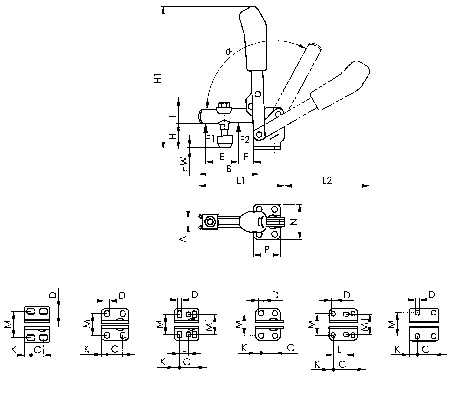 N°6800 n°3 стомана AMF® push-pull скоба референтен номер n°68003 REF 90035