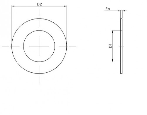 Подложна шайба DIN 988 10 mm X 16 mm X 0,20 mm стомана ST2K60
