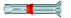 SZ-SK 15 mm X 10 X 95 mm поцинкована стомана MKT® предпазен болт