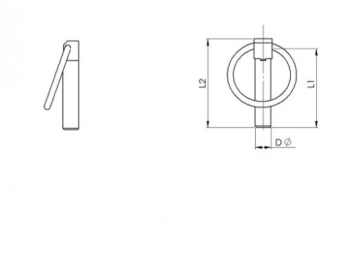 Щифт с щифт 6 mm X 40 mm жълта поцинкована стомана