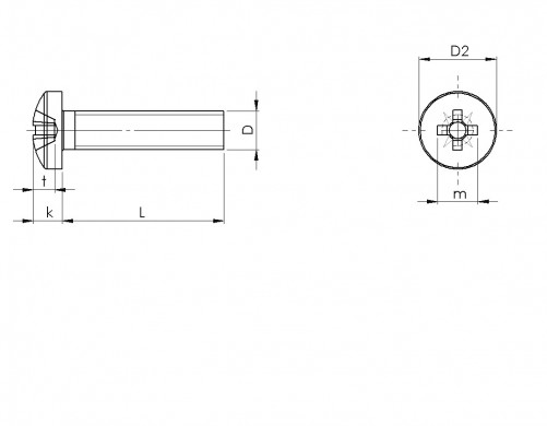 Винтове за метал, с овална глава, Pozidrive M6 X 1.25 X 16mm, поцинкована стомана, бели
