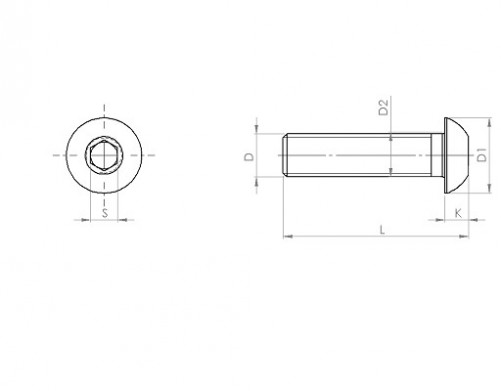 Винт с шестостенна глава ISO 7380 M10 X 1,50 X 30mm cl.12.9 HOLO-KROME®