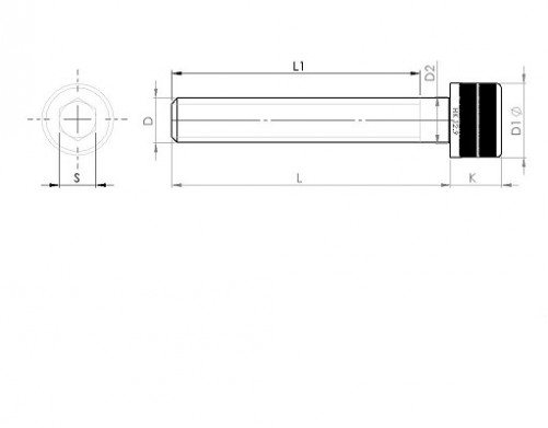 Винт с шестостенна глава ISO 4762 M4 X 0,70 X 30mm кл.12.9 поцинкован бял HOLO-KROME®