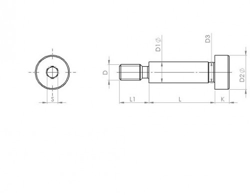 Винт с цилиндрична глава ANSI B.18.3 gr.8 3/4 5/8 NC-11 резба X 2