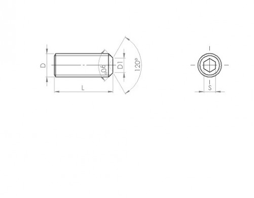 Винт с шестостенна глава ANSI B.18.3 10NF 32 резби X 1/2 cl.45H