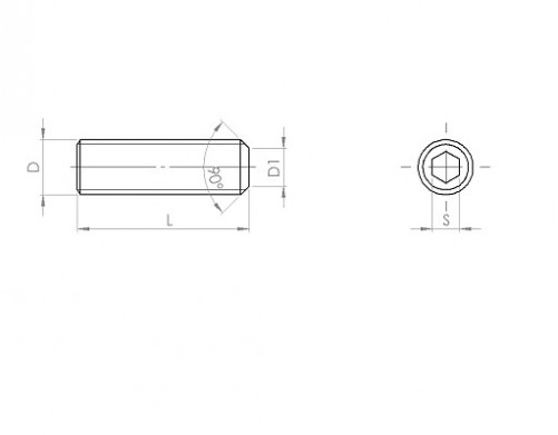 Винт с шестостенна глава ANSI B.18.3 1/4NC 20 резба X 1/2 CL45H