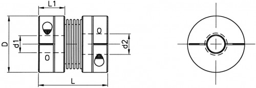 Алуминиев съединител на вентилатора 10x10x25x33