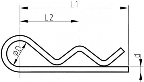 Бета щифт 3 mm X 60 mm поцинкована стомана