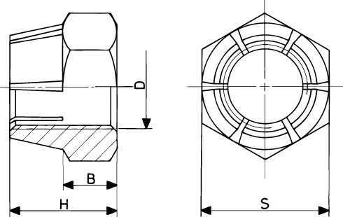 Гайка тип MHT® NFE25411 M10 X 1.50 стомана TTH цинк никел сив